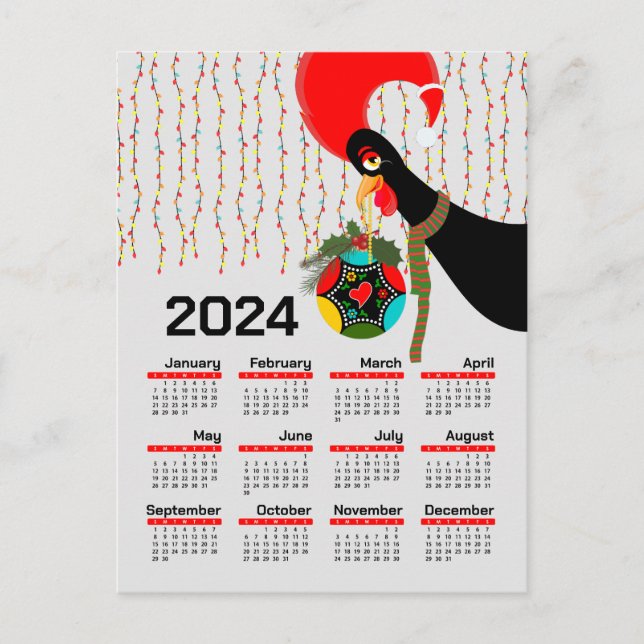 Der portugiesische Weihnachtskalender 2024 Postkarte (Vorderseite)