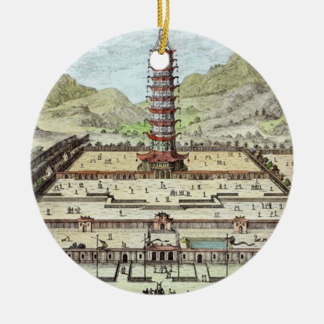 Der Porzellan-Turm von Nanking, überziehen 12 von Keramikornament (Vorne)
