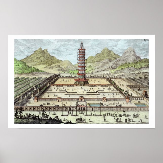 Der Porzellanturm von Nanking, Teller 12 von 'Ent Poster (Vorne)