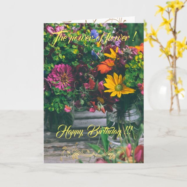 Der Power der Blume Karte (Gelbe Blume)