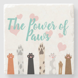Der Power der Paws Steinuntersetzer