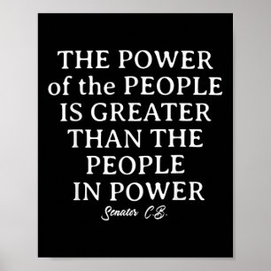 Der Power des Volkes ist größer als der des Volkes Poster