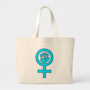 Der Power-Feminist-Symbol der Frauen Jumbo Stoffbeutel