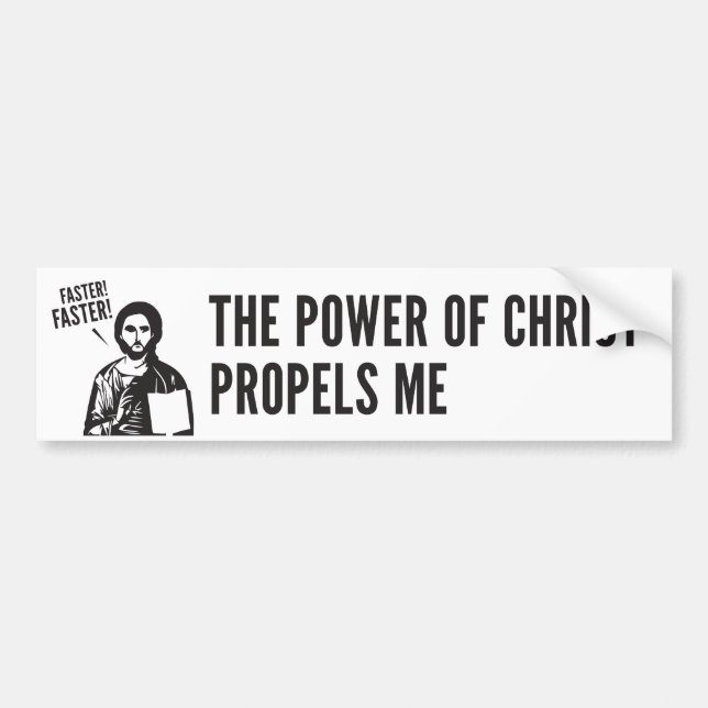 Der Power von Christus treibt mich an Autoaufkleber (Vorne)