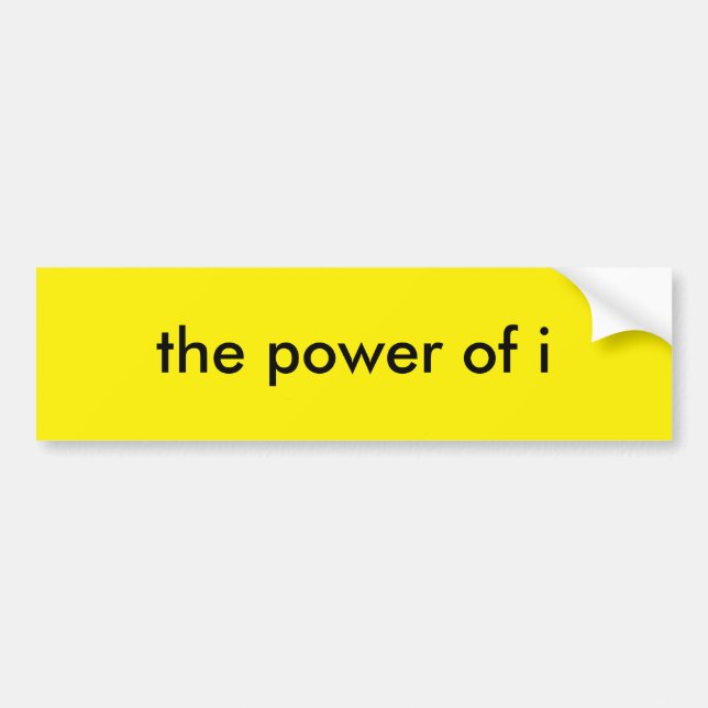 der Power von i Autoaufkleber (Vorne)