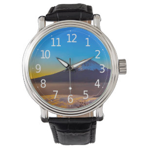 Der prächtige Berg Fuji Männerwache Armbanduhr