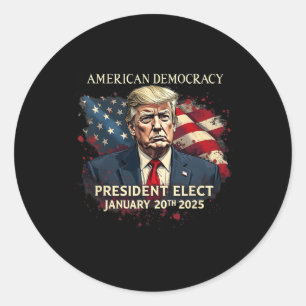 Der Präsident der amerikanischen Demokratie wählt Runder Aufkleber