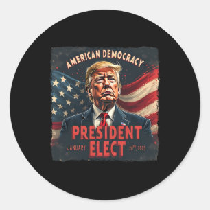 Der Präsident der amerikanischen Demokratie wählt Runder Aufkleber