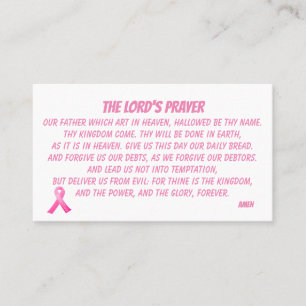 DER PRAYER DES HERRN MATTHEW 6:9 rosa Band Visitenkarte