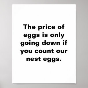 Der Preis für Eier und Nesteier Poster