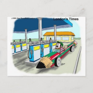 Der Preis für Gasspenden und Cartoon Postkarte