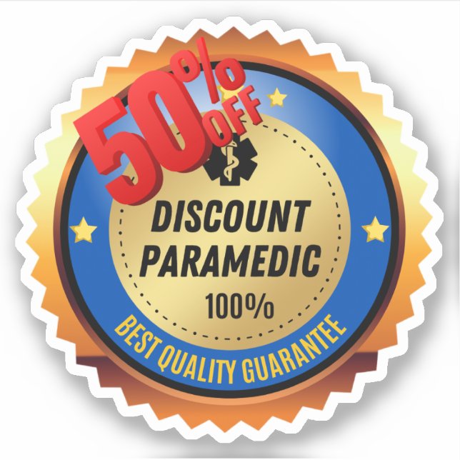 Der Preisnachlass für paramedic Vinyl Sticker (Vorderseite)