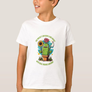 Der prickelnde Kaktus mit einem großen Herz - Kawa T-Shirt