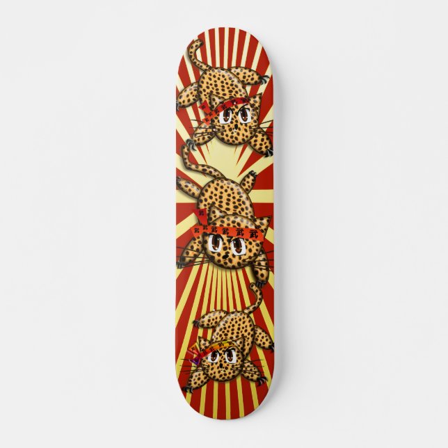 Der Pride Samurai Kittys der Leopard Skateboard (Vorne)