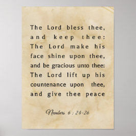 Der Priestersegen auf biblische Rolle Poster