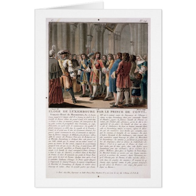 Der Prinz de Conti (1664-1709) preist den Herzog O (Vorne)