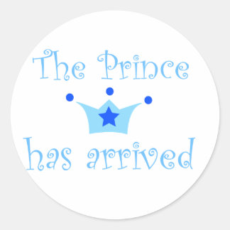 Der Prinz ist da. Runder Aufkleber