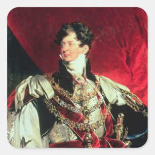 Der Prinz Regent, neuerer George IV 2 Quadratischer Aufkleber