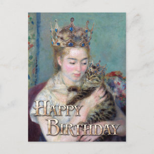 Der Prinz und ich freuen uns auf den Geburtstag Postkarte
