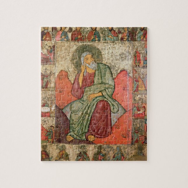 Der Prophet Elija, Pskov-Schule (Platte) (Vertikal)