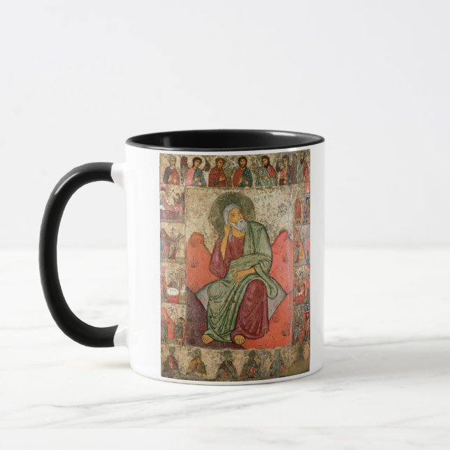 Der Prophet Elija, Pskov-Schule (Platte) Tasse (Links)