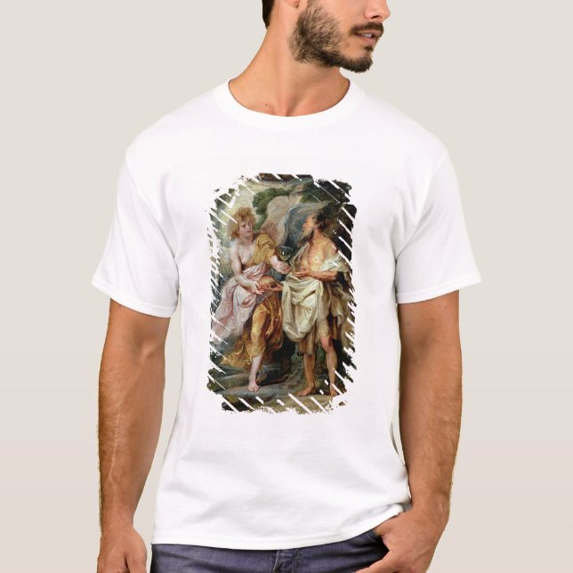 Der Prophet Elija und der Engel T-Shirt (Vorderseite)