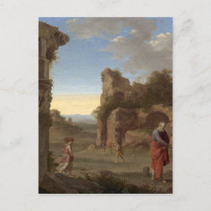 Der Prophet Elija und die Witwe Zarephath Postkarte