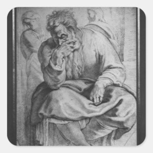 Der Prophet Jeremias Quadratischer Aufkleber