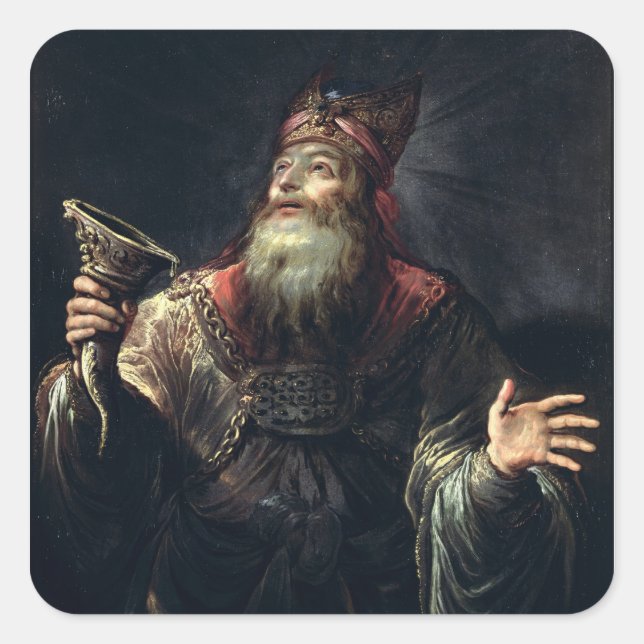 Der Prophet Samuel Quadratischer Aufkleber (Vorderseite)