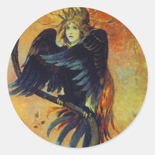 Der prophetische Vogel Runder Aufkleber