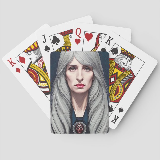 Der Protector Elder Hexe Fantasy Art Malerei Spielkarten (Rückseite)