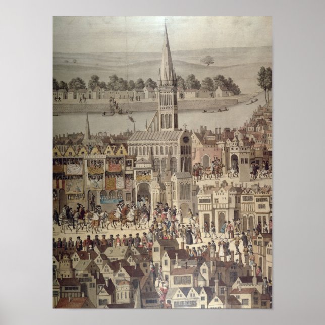 Der Prozess der Krönung von König Edward VI Poster (Vorne)