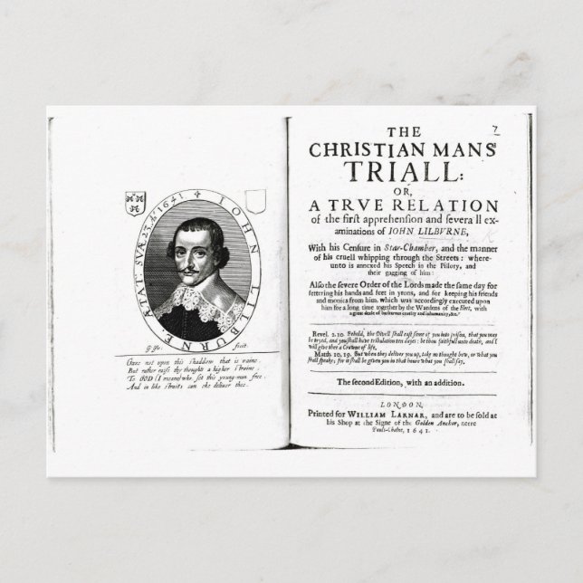Der Prozess gegen den Christlichen Mann' von John  Postkarte (Vorderseite)