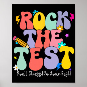 Der Prüfungstest startet die Prüfung des Motiviere Poster