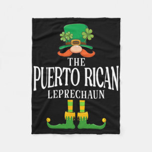 Der puerto-ricanische Leprechaun St. Patricks Day Fleecedecke