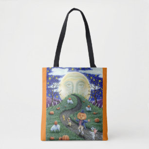 DER PUMPKIN-MANN TREFFT DEN MANN IM MUND, HALLOWEE TASCHE