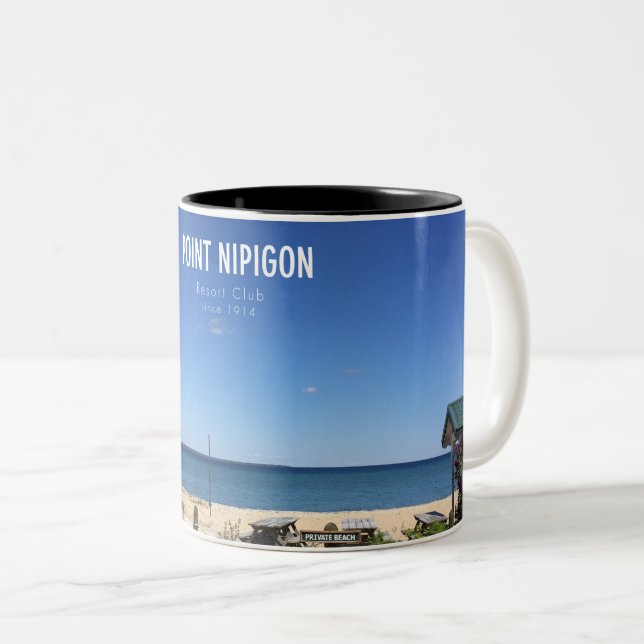 Der Punkt an der Punkt Nipigon Wickelrock-Tasse Zweifarbige Tasse (VorderseiteRechts)