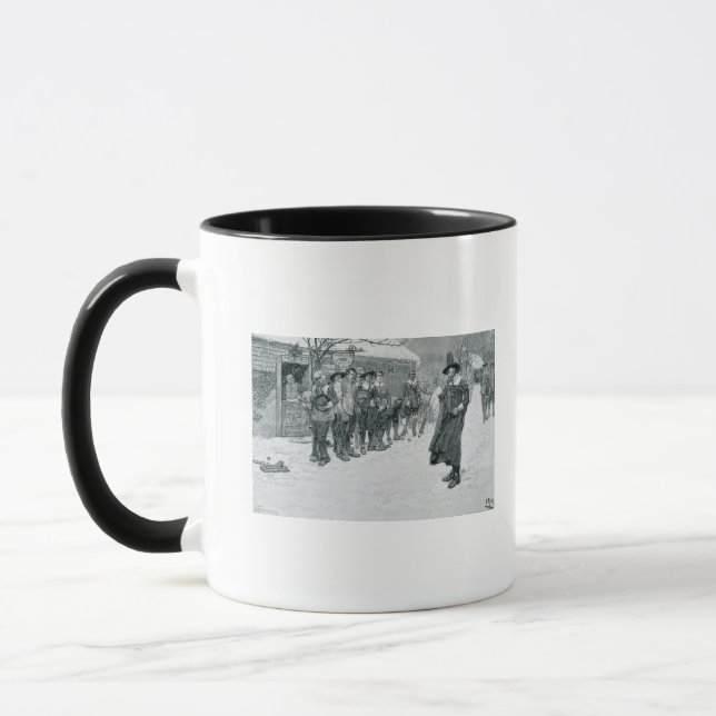 Der Puritaner-Gouverneur Tasse (Links)