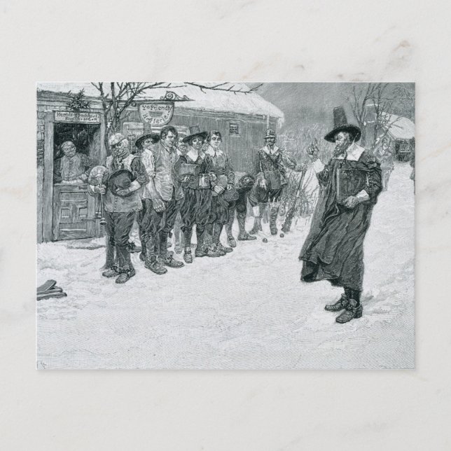 Der puritanische Gouverneur Postkarte (Vorderseite)