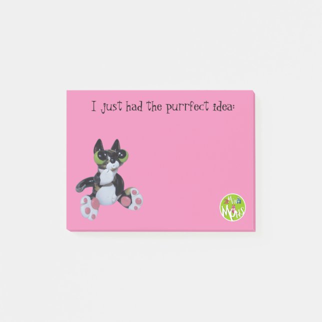 Der Purrfect Posten-it® merkt 4 x 3 Post-it Klebezettel (Vorderseite)