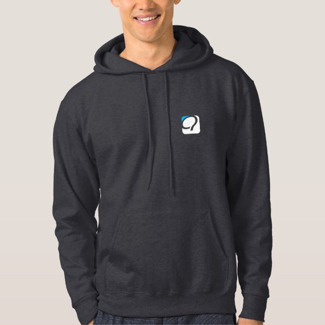 Der q-Pullover für Männer - Quaero Blau Hoodie (Vorderseite)