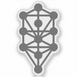 Der Qabalistische Baum des Lebens (grau) Aufkleber