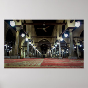 Der Qibla Liwan der Azhar-Moschee Muslim Ägypten K Poster
