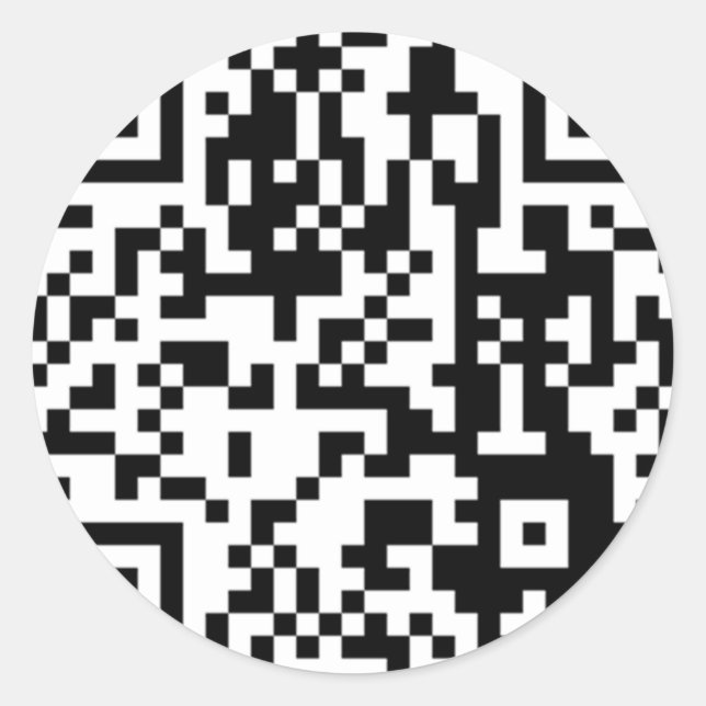 Der QR-Code Runder Aufkleber (Vorderseite)