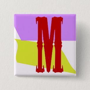 Der quadratische Knopf des Buchstabe-M Button