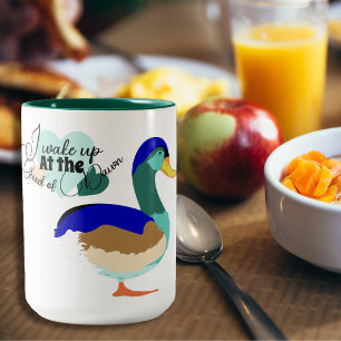 Der Quak des Morgens: schöne Stockente Zweifarbige Tasse