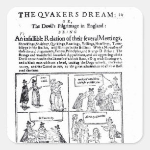 Der Quäker-Traum Quadratischer Aufkleber