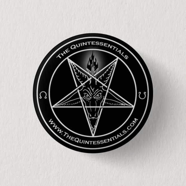 Der Quintessentials "Baphomet" Knopf Button (Vorderseite)