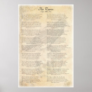 Der Rabe durch Edgar Allen Poe Poster