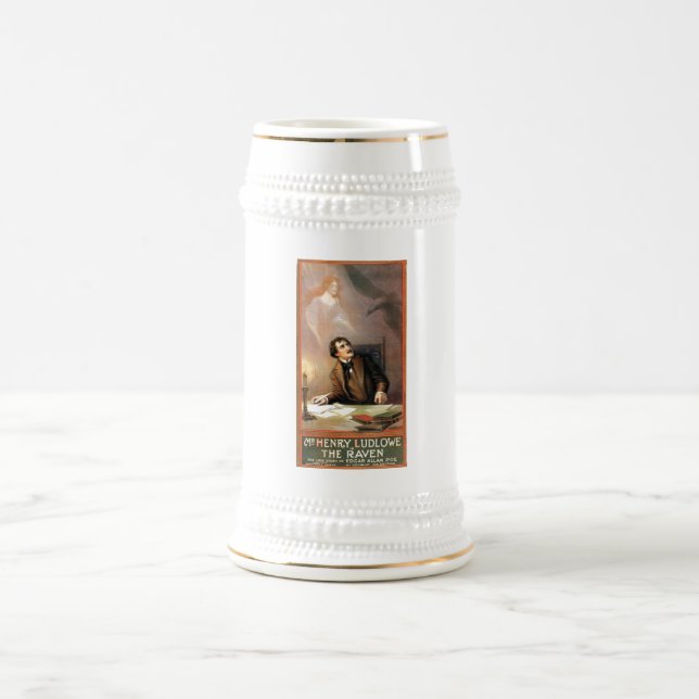 Der Rabe Georges Hazeltons (Edgar Allan Poe) 1908 Bierglas (Mittel)